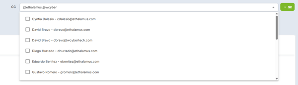 Agregar multiples CC